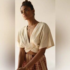 FARA Boutique Alice Crop Top in Natural